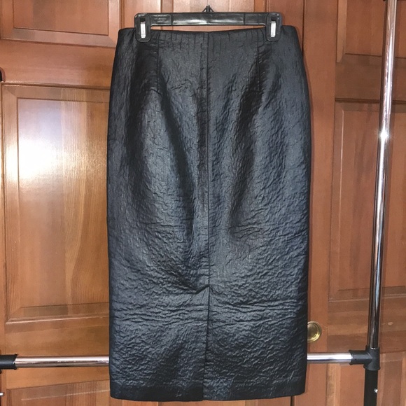 Poleci Pencil Skirt, Black, Texturized, Size 2 - Picture 5 of 16
